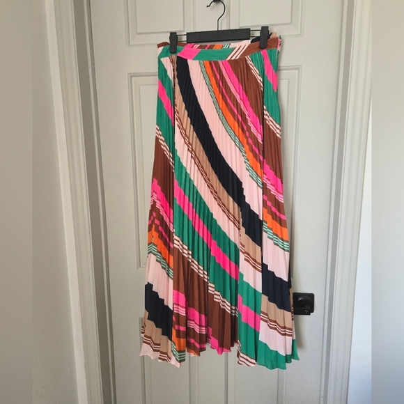 Anthropologie Maeve Isobel silky pleated maxi skirt size 8 - Picture 4 of 13